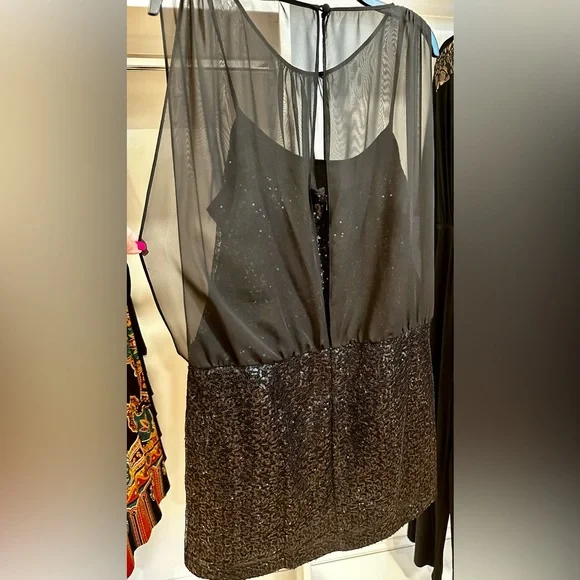 BRAND NEW - Gorgeous Sequined & Sheer Dress! 👗 Size 14 - Must See!!! 💗 - Picture 7 of 11